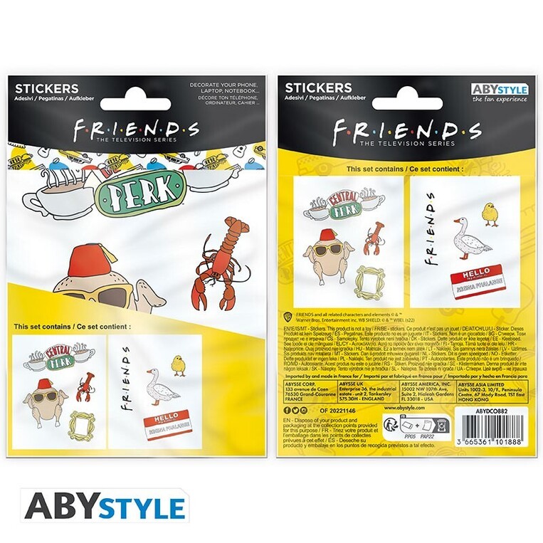 Friends Stickers 16x11cm 2 sheets - ABYDCO882