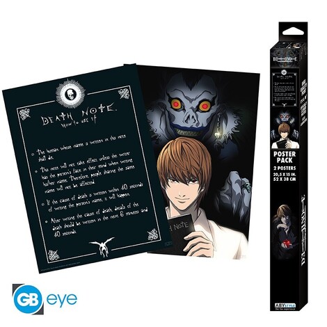 Death Note Set 2 Posters Chibi 52x38 Light & Death Note - ABYDCO862