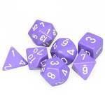 Opaque Purple/White Polyhedral 7-Die Set - CSX25407