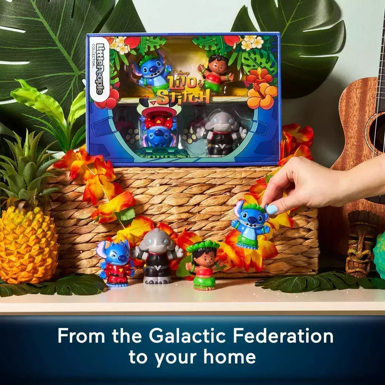 Fisher-Price Little People Collector Disney Lilo & Stitch Special Edition Set For Adults & Fans, 4 Figures - JFC77