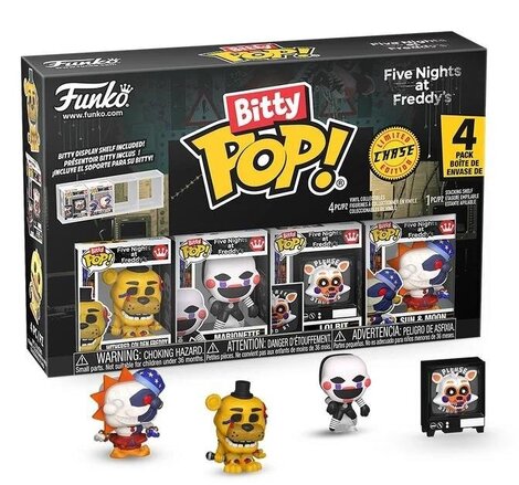 Funko Bitty POP! Five Nights at Freddy's - Withered Golden Freddy, Marionette, Lolbit & Chase 4-Pack Figures