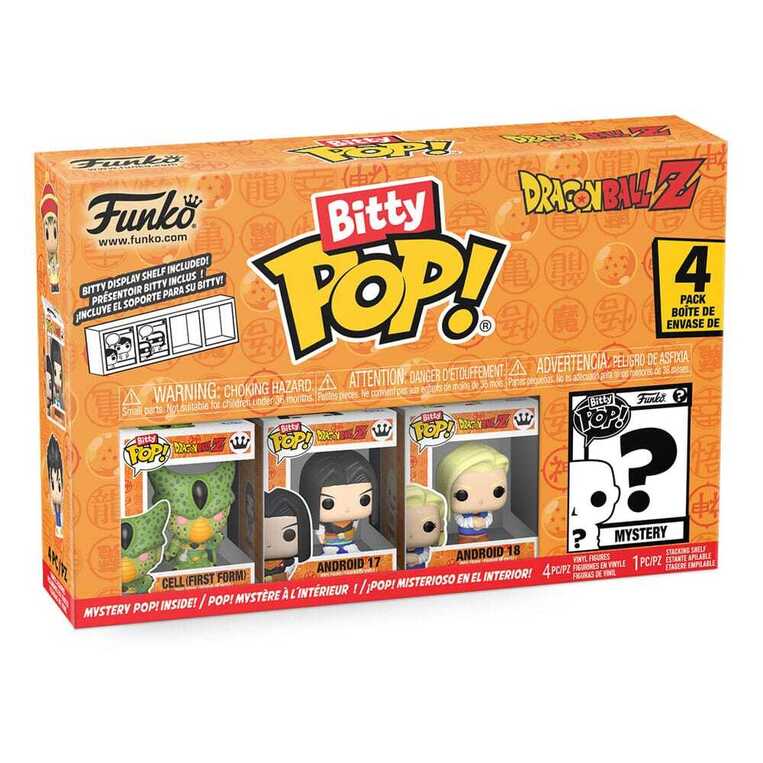 Funko Bitty POP! Dragon Ball - Cell, Android 17, Android 18 & Chase Mystery 4-Pack Figures