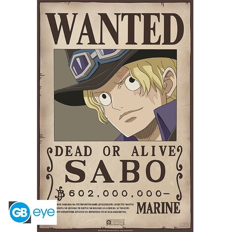 One Piece - Poster Chibi 52x35 Wanted Sabo - ABYDCO630