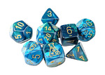 Gemini Green-Teal/Gold Lab Polyhedral 7-Die Set - CSX30078