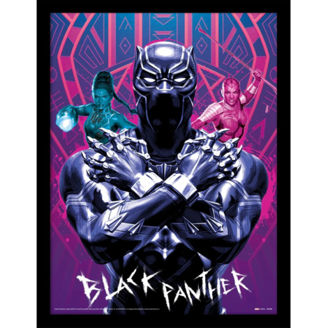 Marvel Black Panther (Wakanda Forever) Wooden Framed Print (30x40) - FP13772P