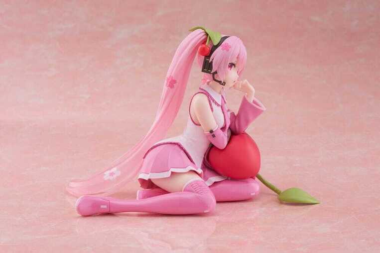 Hatsune Miku PVC Statue Desktop Cute Figure Sakura Miku Cherry Cushion Ver. 13 cm - TAPR451874500