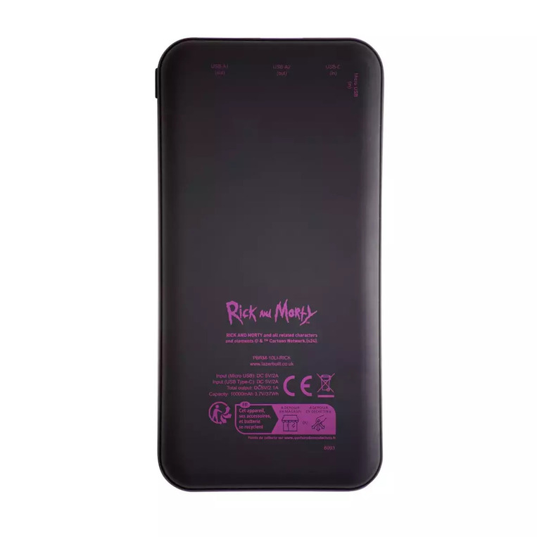 Rick & Morty 10000mAh Light Up Power Bank - 123621
