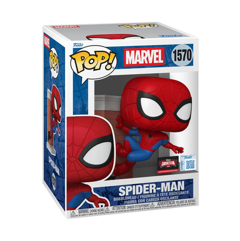 Funko Pop! Premium: Marvel - Spider-Man Leaning (Special Edition) #1570 Bobble-Head Vinyl Figure