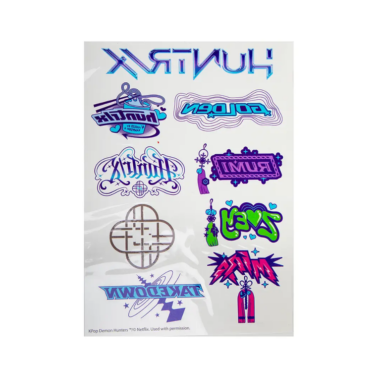 KPop Demon Hunters Tattoos Stickers - CR5226