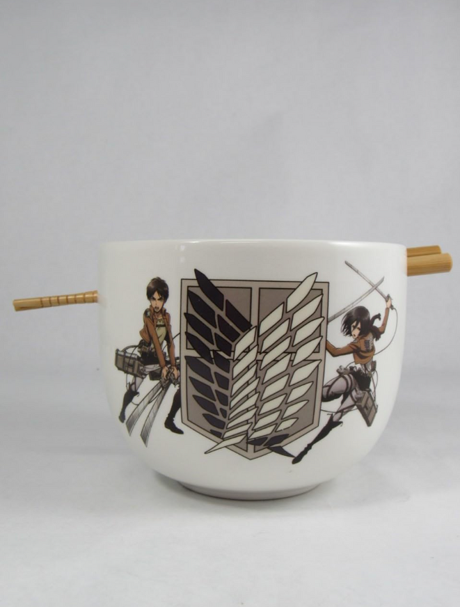 Attack on Titan Ramen Bowl with Chopsticks Survey Corps 414 ml - BWL-36038