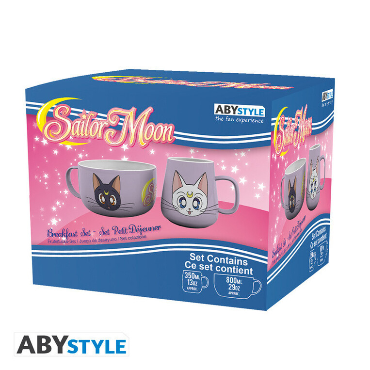 Sailor Moon Breakfast Set Mug + Bowl Luna & Artemis - BS0010
