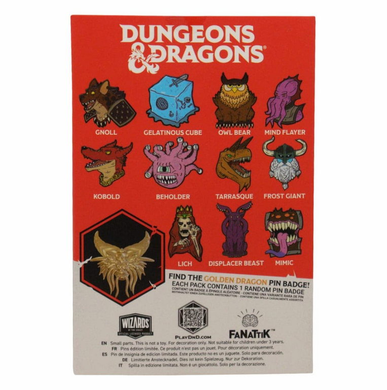 Dungeons and Dragons - 50th Anniversary Mystery Pin (Random Packaged Blind Pack) - HAS-DUN16