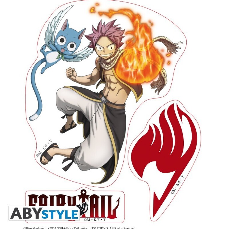 Fairy Tail Stickers 16x11cm/ 2 Sheets Natsu & Lucy - ABYDCO507