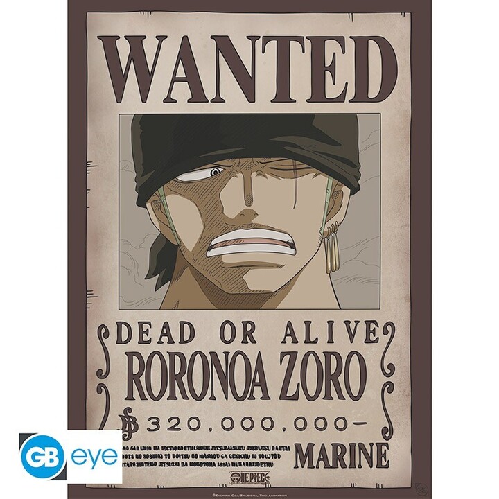 One Piece Poster Chibi 52x38 - Wanted Zoro - GBYDCO226