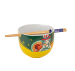 Kpop Demon Hunters Ramen Bowl with Chopsticks Zoey Hamburger - CR4422
