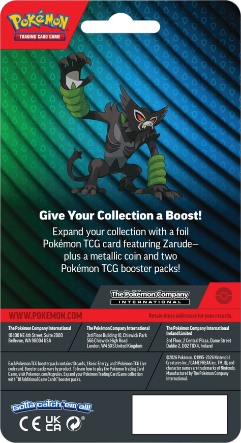 Pokemon TCG Mega Evolution: Pitch Black - Zarude 2-Pack Blister