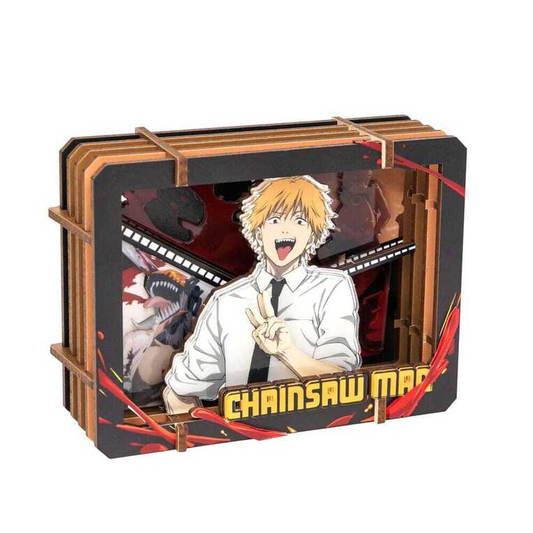 Chainsaw Man Model Kit Wooden Gallery  120 x 85 x 40 Denji - PUMI-2802