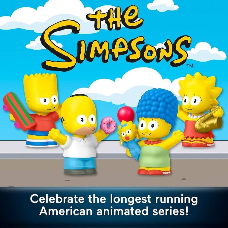 Little People Collector The Simpsons TV Series Special Edition Set for Fans, 4 Figures - HXM72