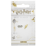 Harry Potter Lightning Bolt & Glasses Stud Earrings (Silver Plated ) - EWE0176