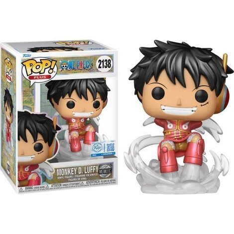 Funko POP! Plus: One Piece - Monkey D. Luffy (Egghead Arc) (Metallic) #2138 (Exclusive Figure)