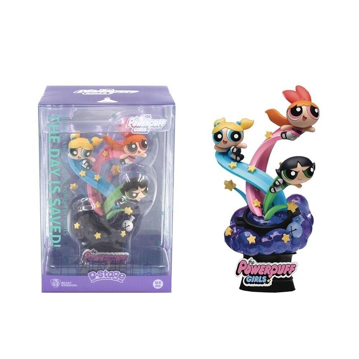 The Powerpuff Girls D-Stage PVC Diorama The Day Is Saved New Version 15 cm - BKDDS-095NV