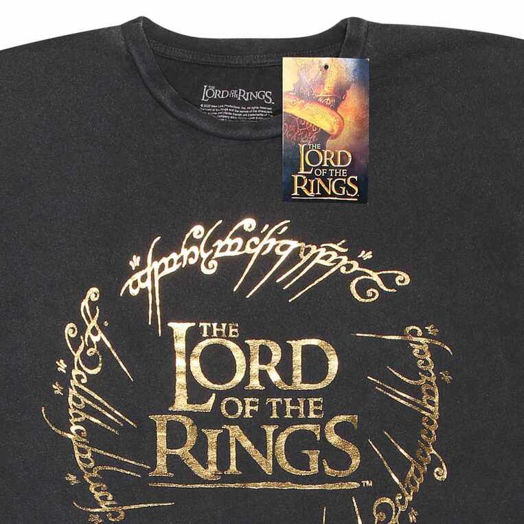 Lord Of The Rings – Gold Foil Logo Inc. Acid Wash T-Shirt) - LOR02314TSB- S