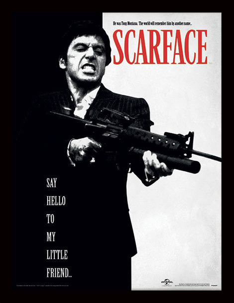 Scarface (Say Hello To My Little Friend) Wooden Framed 30 x 40cm Print - FP12462P