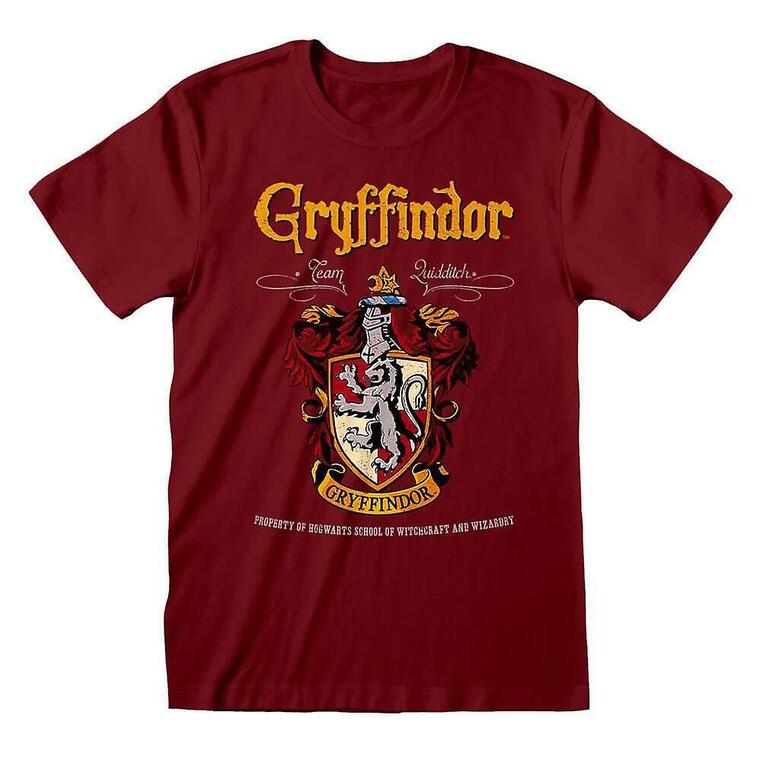 Harry Potter Gryffindor Crest Team Quidditch T-Shirt - HAR00306TSCS- S