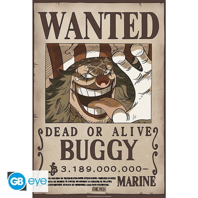 One Piece Poster Chibi 52x38 Wanted Buggy Wano - GBYDCO641