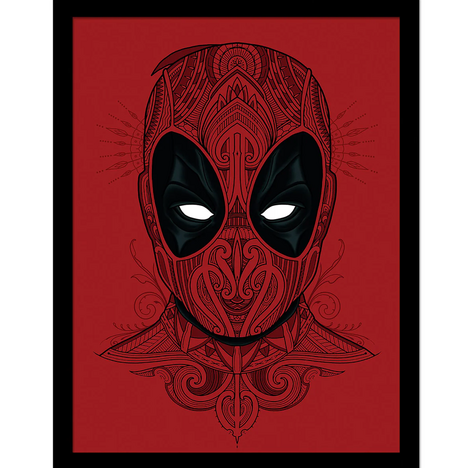 Marvel Deadpool (Mandala Effect) Collector Wooden Print (Framed) - FP2400231