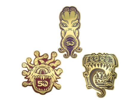 Dungeons & Dragons 50th Anniversary Set of 3 Pin Badges - HAS-DUN49