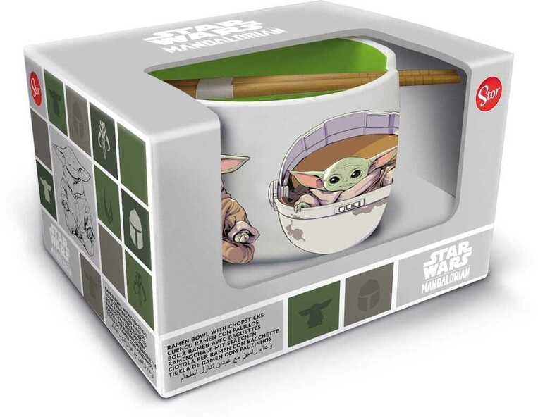 Star Wars: The Mandalorian Ramen Bowl with Chopsticks Grogu - STR74984