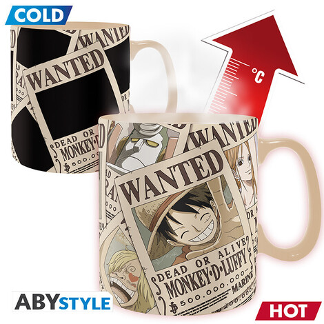 One Piece Mug Heat Change 460 ml Wanted - ABYMUGA444 