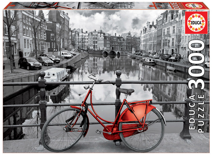 Educa Puzzle Amsterdam Netherlands Black White 2D 3000 Τεμ - 16018