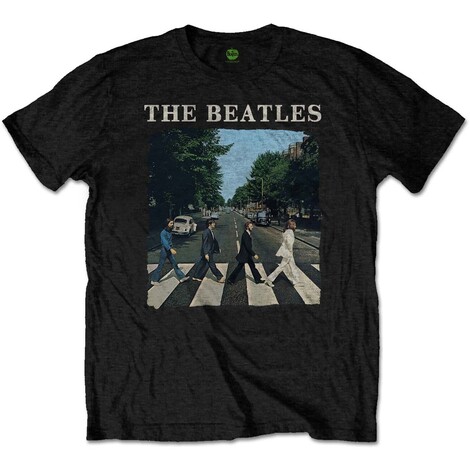 The Beatles Unisex T-Shirt: Abbey Road & Logo - BEATTEE46MB