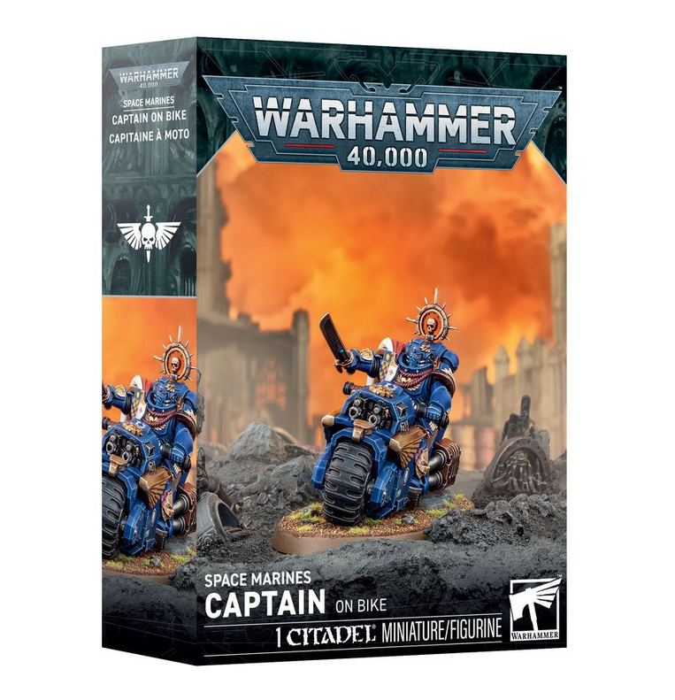 Warhammer 40K Space Marines: Captain on Bike 48-113