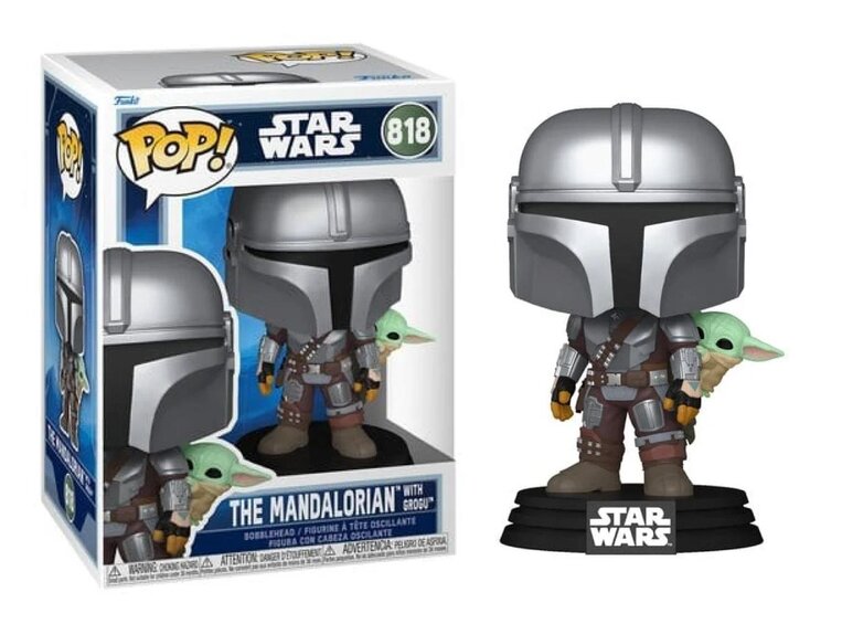 Funko POP! Star Wars: The Mandalorian & Grogu - Mandalorian With Grogu #818 Figure