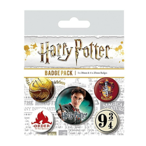 Harry Potter Gryffindor Badge Pack Set (Pack Of 5) - BP80486