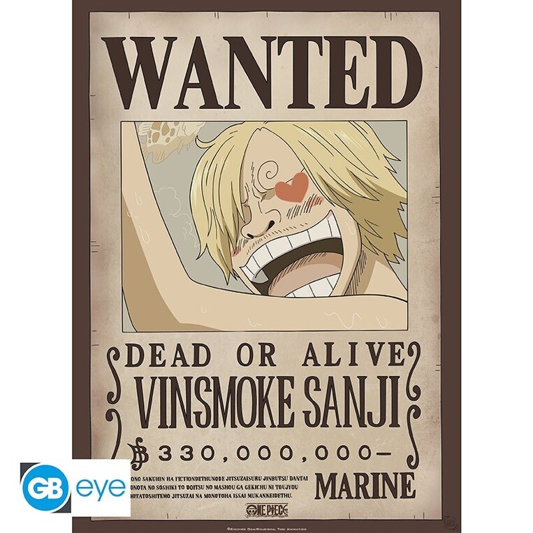 One Piece Poster Chibi 52x38 Wanted Sanji - GBYDCO227