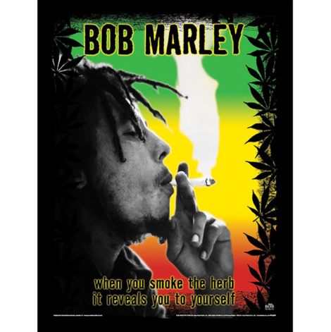Bob Marley (Herb) Wooden Framed Print (30x40) - FP12358P