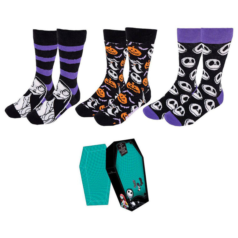 Disney Nightmare Before Christmas pack 3 Adult Socks - CRD2900001983- 35-41