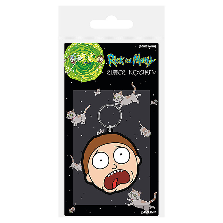 Rick And Morty (Morty Terrified Face) Pvc Keychain - RK38722C