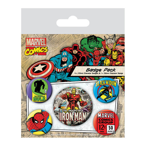 Marvel Comics (Iron Man) Badge Pack - BP80449