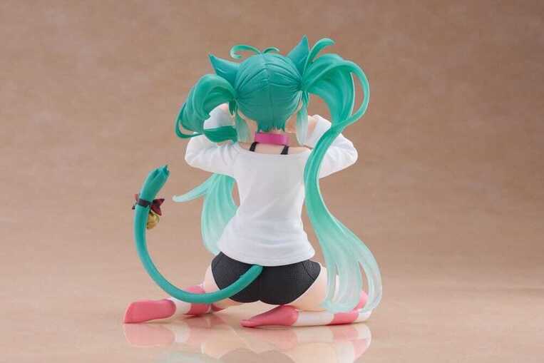 Hatsune Miku PVC Statue Desktop Cute Figure Cat Ear T-Shirt Ver. 13 cm - TAPR452067300