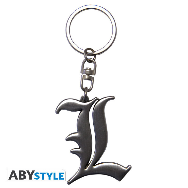 Death Note Keychain 3d L Symbol - ABYKEY194