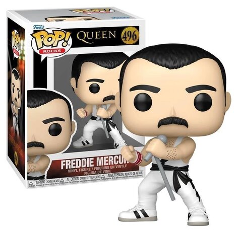 Funko POP! Queen - Freddy Mercury (White Singlet) #496 Figure 