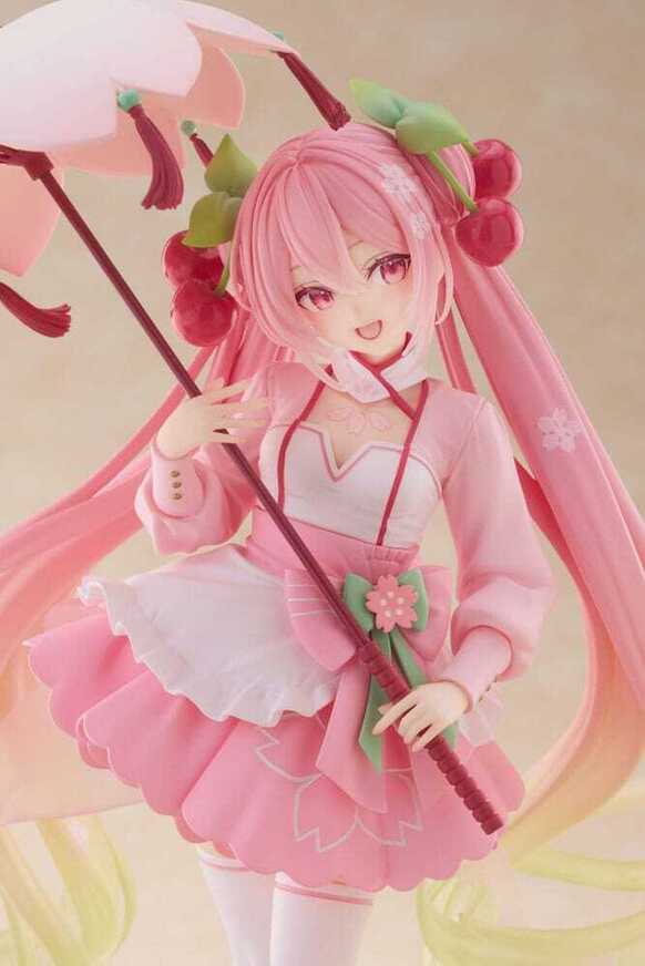 Hatsune Miku AMP PVC Statue Newley Written Sakura Miku Sakura Dress Ver. 21 cm - TAITO452013700
