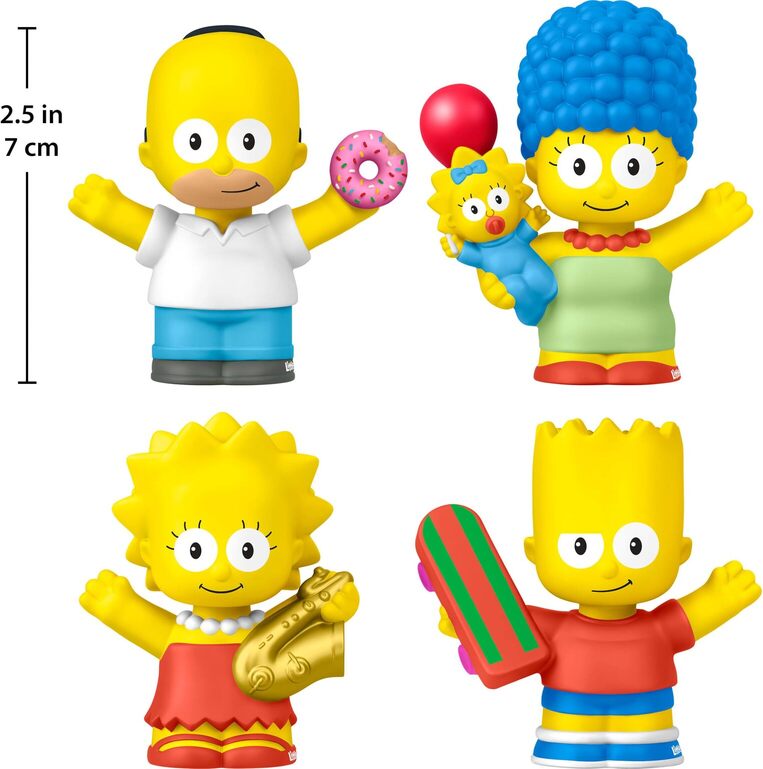 Little People Collector The Simpsons TV Series Special Edition Set for Fans, 4 Figures - HXM72