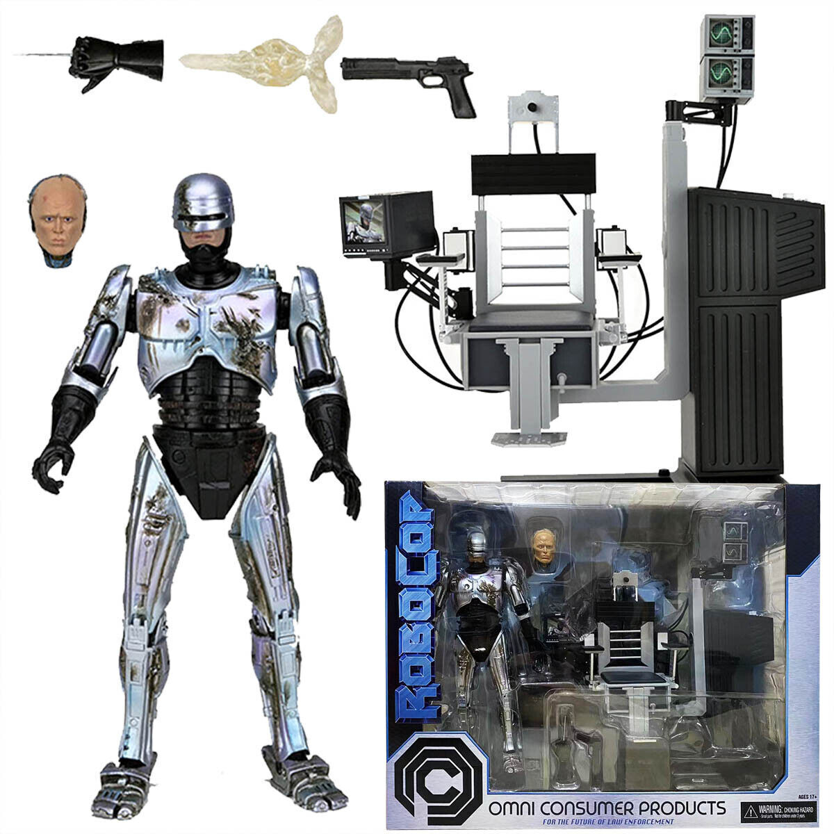 RoboCop - NECA - Figurine Ultimate Battle-Damaged Robocop w/ Chair 18cm