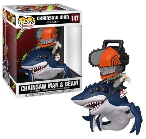 Funko POP! Rides: Chainsaw Man: The Movie - Chainsaw Man & Beam #147 Figure 